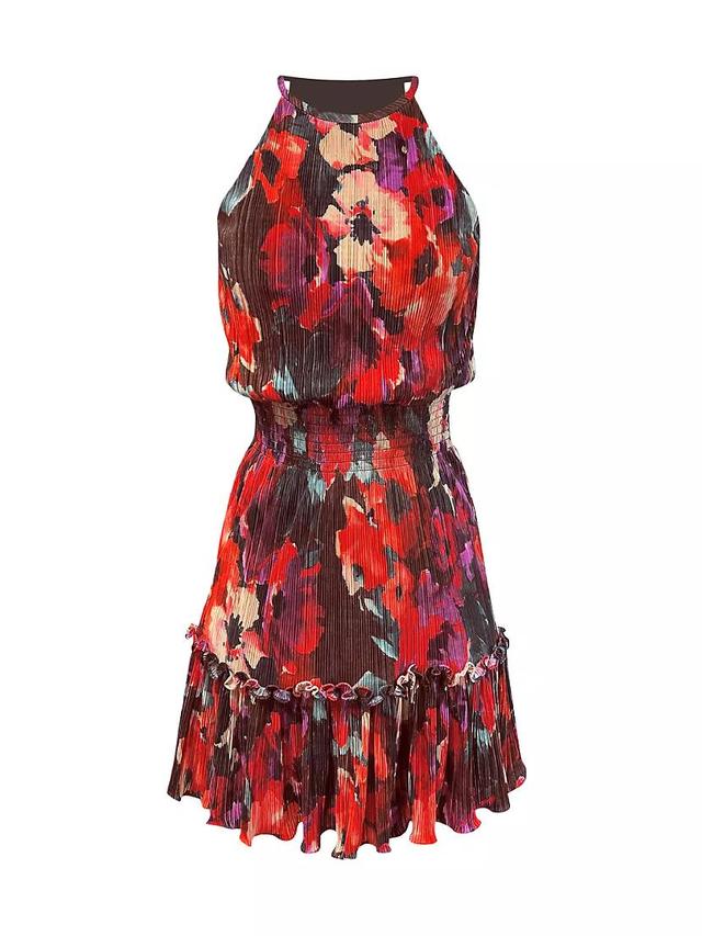 Kaylee Floral Halter Minidress Product Image