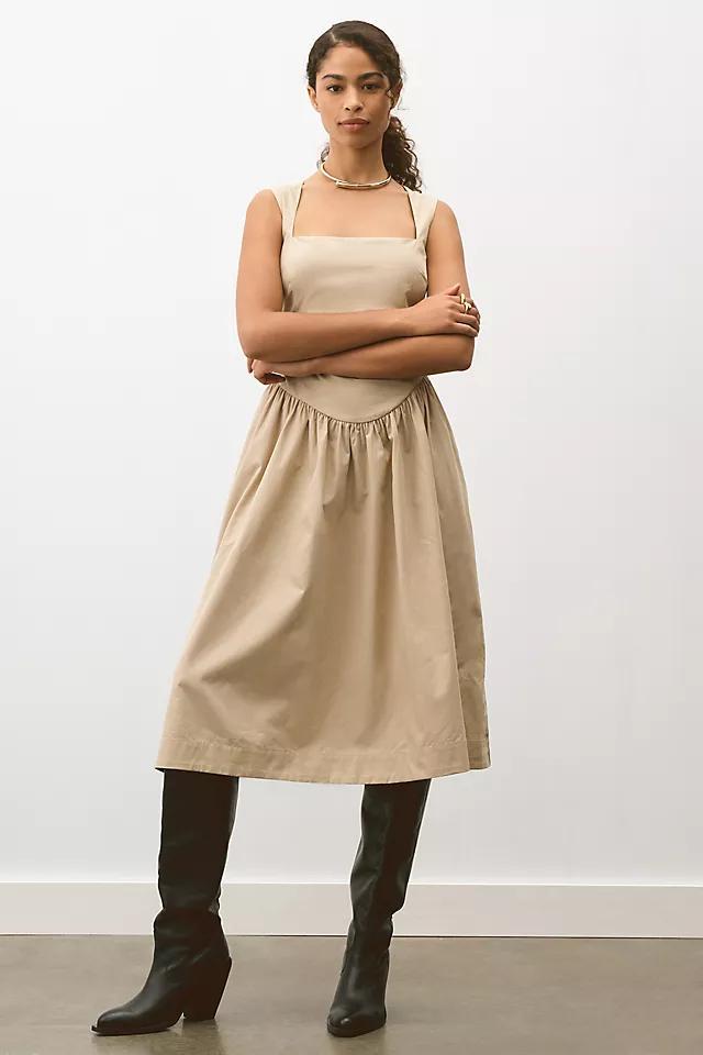 Maeve Sleeveless Drop-Waist Midi Dress Product Image