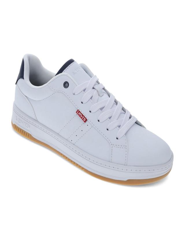 Levis Mens Carson Lace Up Sneaker - White/Navy Product Image