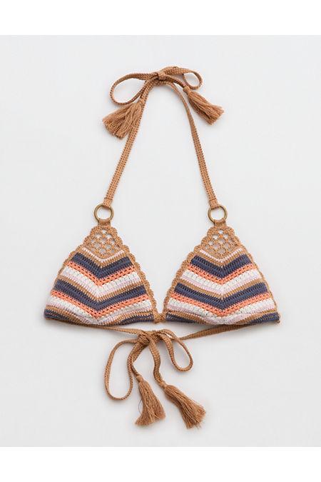 Aerie Crochet String Triangle Bikini Top Women's Product Image