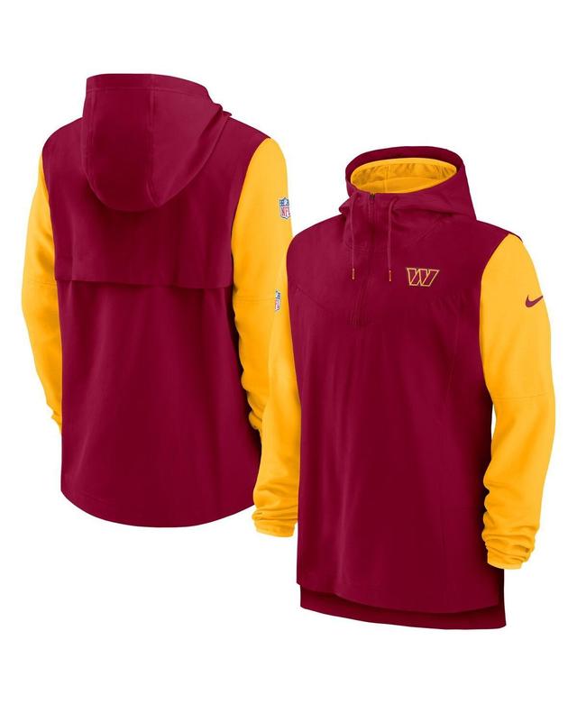 Mens Nike Burgundy Washington Commanders Sideline Player Quarter-zip Hoodie - Burgundy Product Image