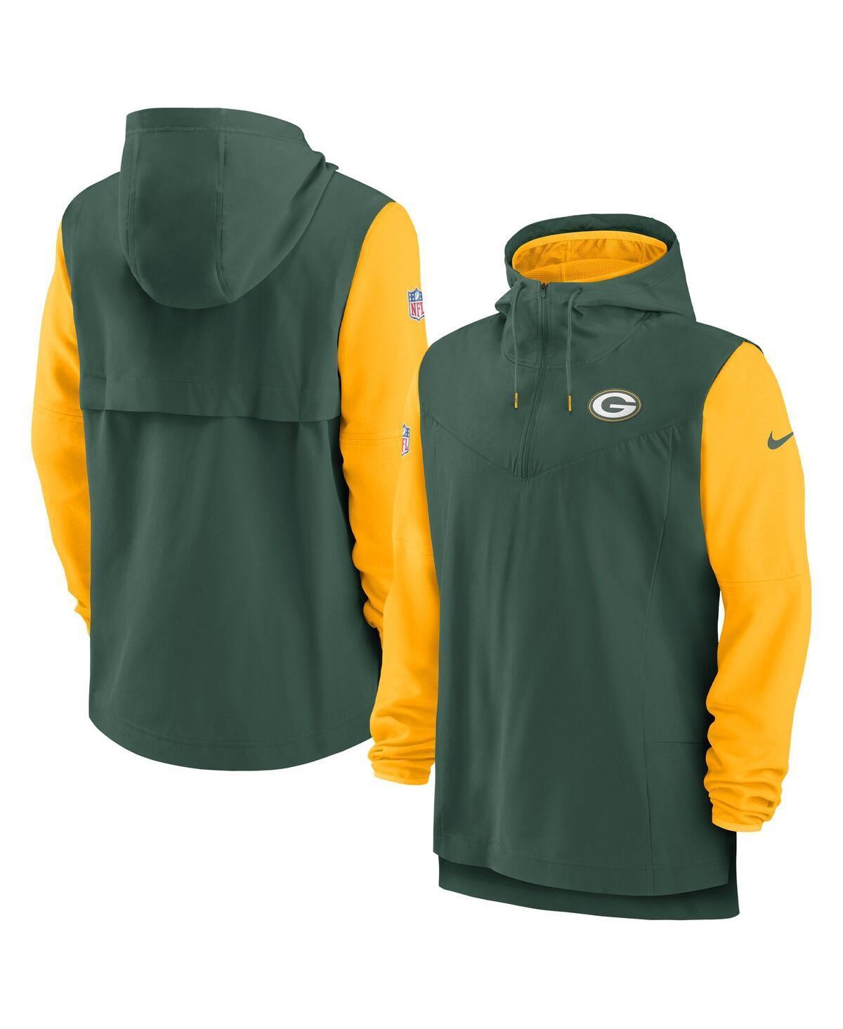 Mens Nike Green Green Bay Packers Sideline Player Quarter-zip Hoodie - Green Product Image