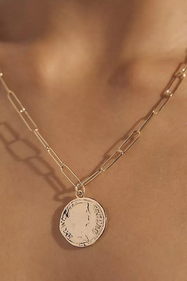 Paperclip Coin Pendant Necklace Product Image