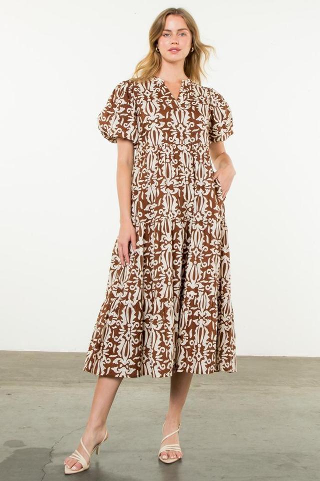 Tiered Print Maxi Dress Product Image