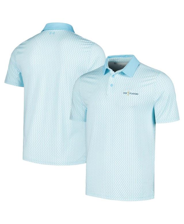 Under Armour Mens Light Blue The Players Playoff 3.0 Crane Print Polo Product Image