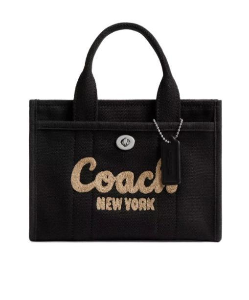 COACH Logo Embroidered Tote Bag In Black Product Image