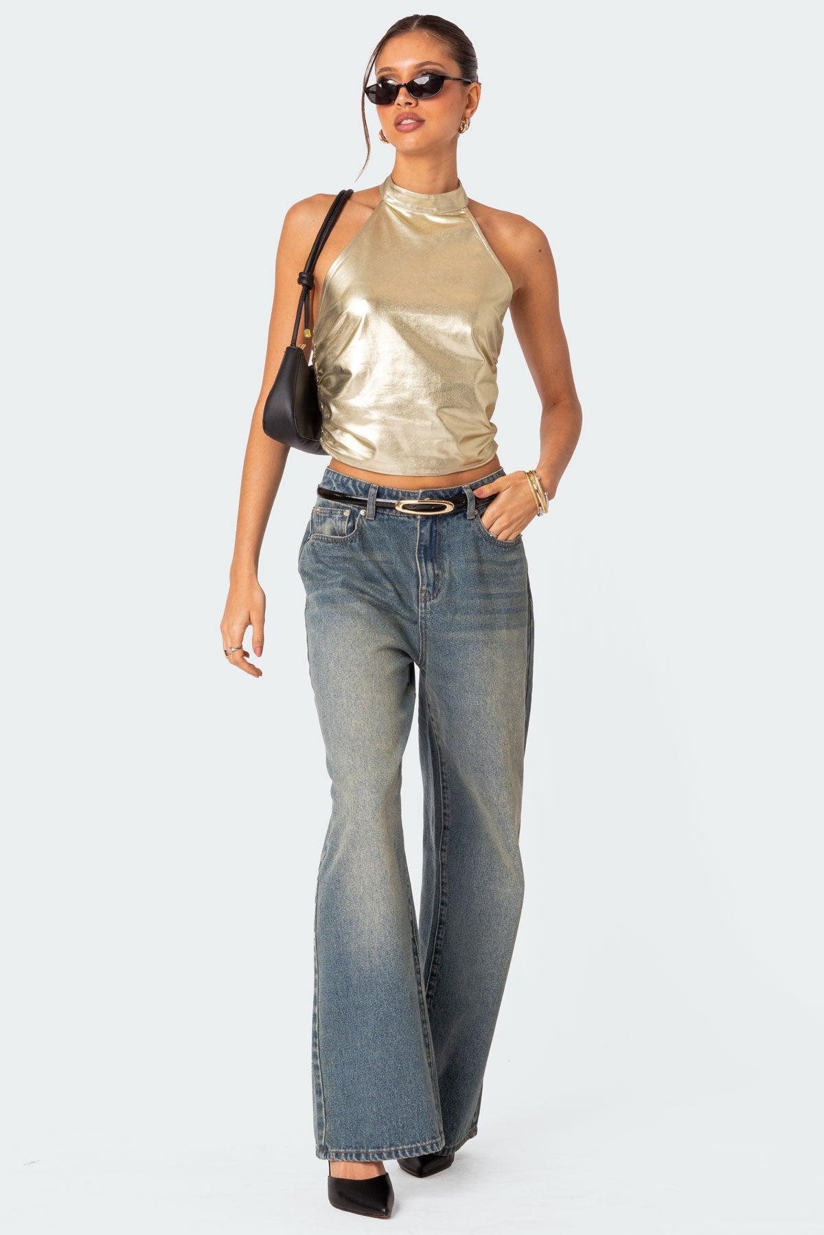 Karter Metallic Halter Top Product Image