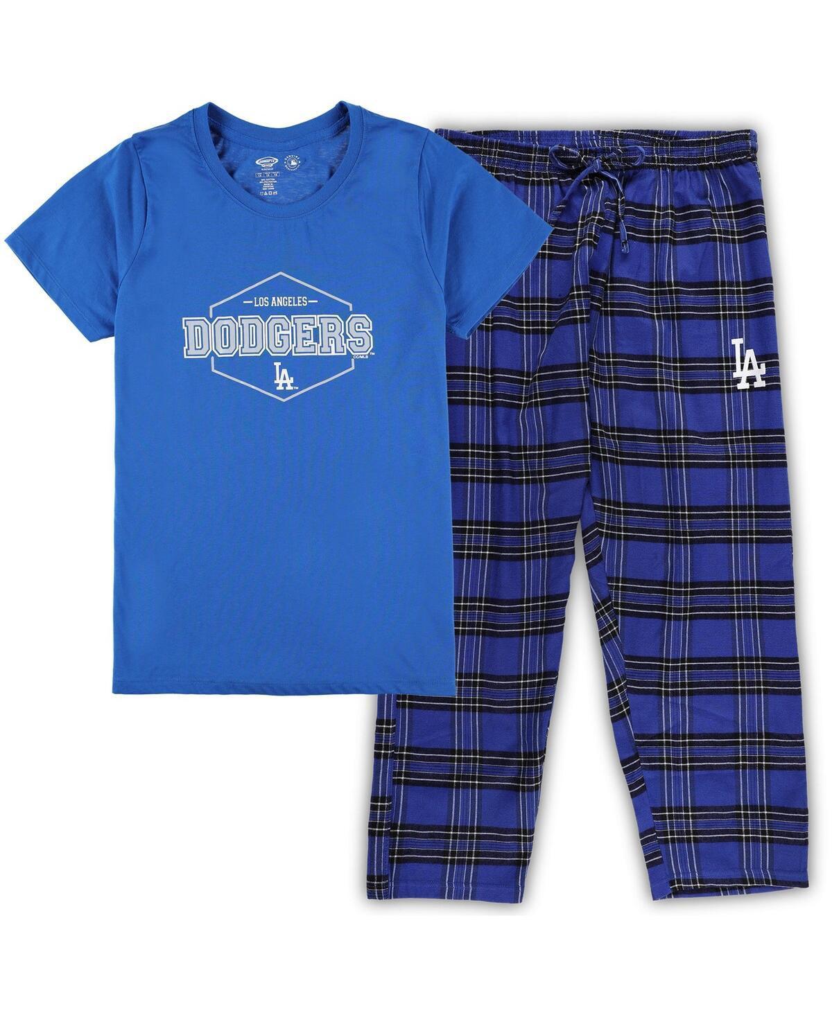 Womens Concepts Sport Royal/Gray Los Angeles Dodgers Plus Size Badge Sleep Set Product Image