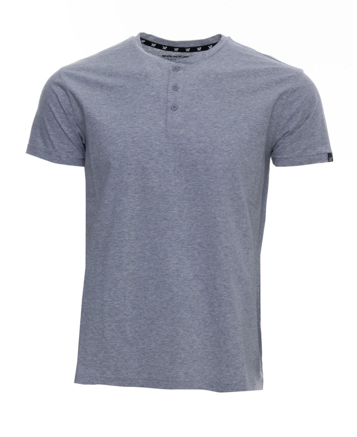 X-Ray Mens Basic Henley Neck Short Sleeve T-shirt Product Image