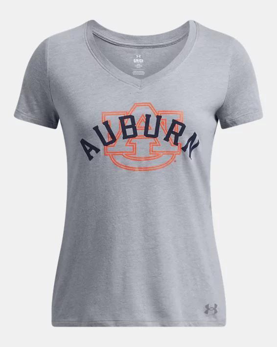 Women's UA Performance Cotton Collegiate V-Neck T-Shirt Product Image