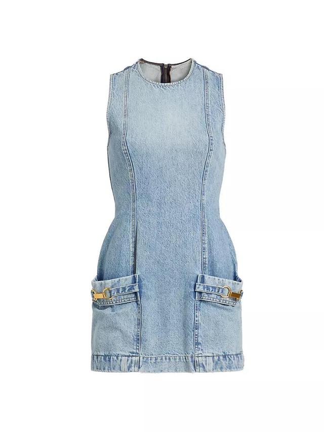 Sleeveless Denim Minidress Product Image