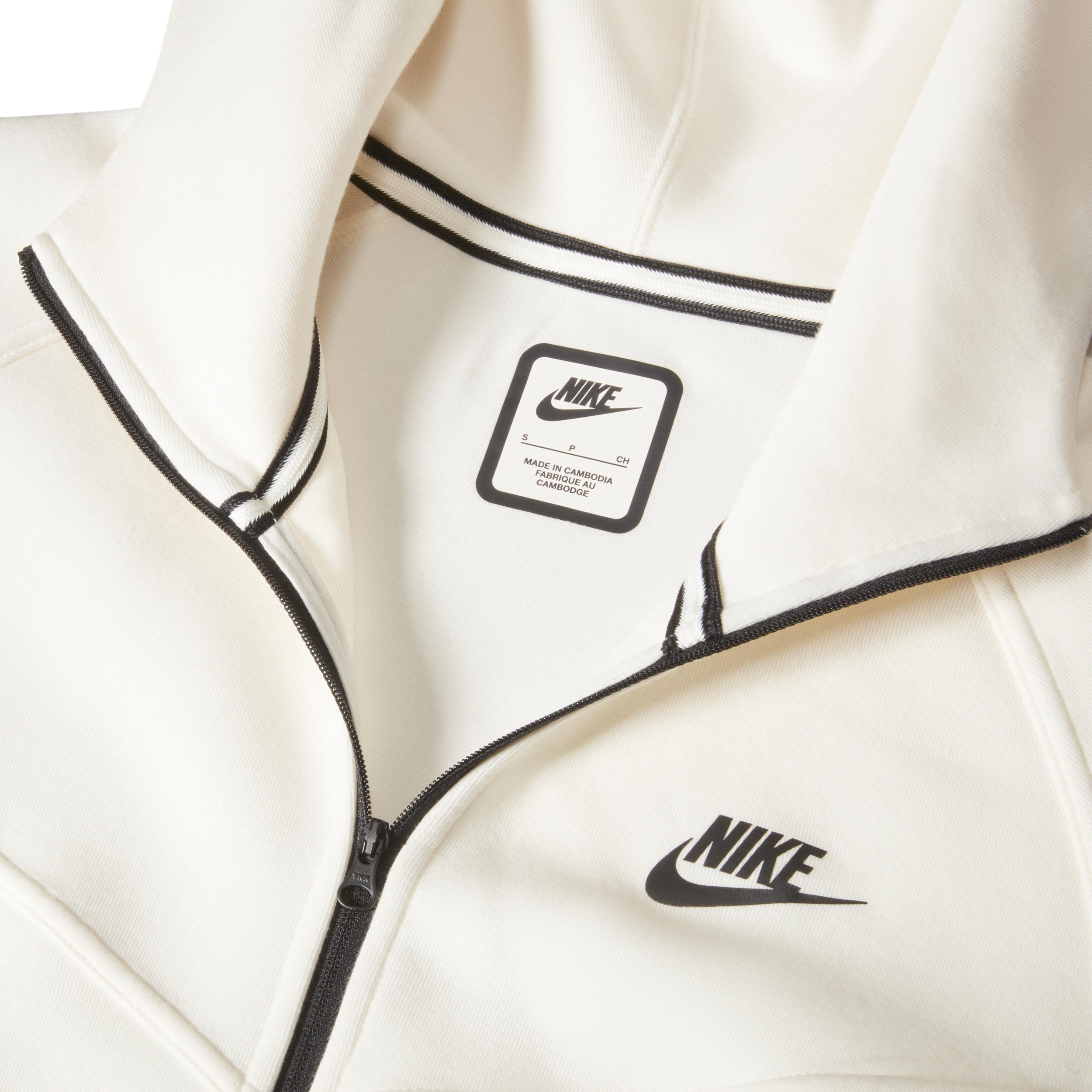 Nike Womens Nike NSW Tech Fleece WR Full-Zip Hoodie - Womens Pale Ivory/Black Product Image