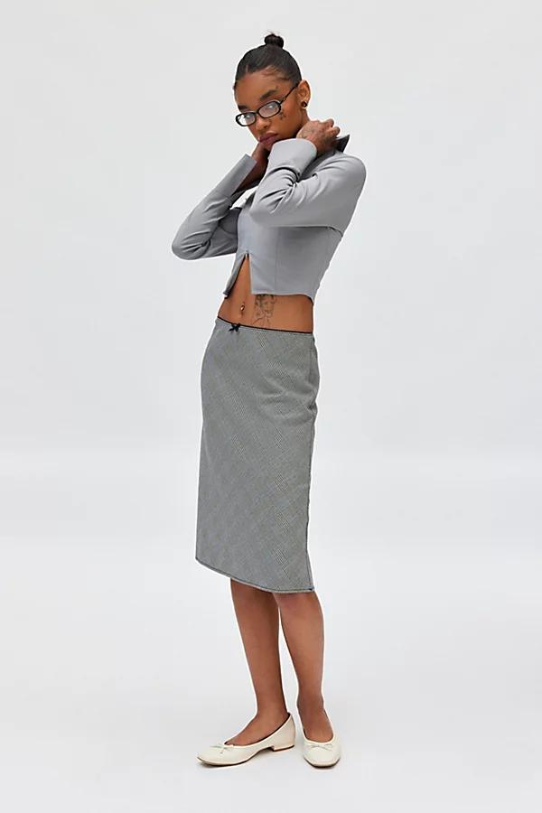 Urban Renewal Remnants Plaid Knee Length Column Midi Skirt Womens at Urban Outfitters Product Image