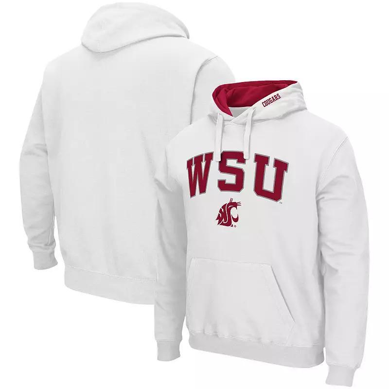 Mens Colosseum White Baylor Bears Arch & Logo 3.0 Pullover Hoodie Product Image