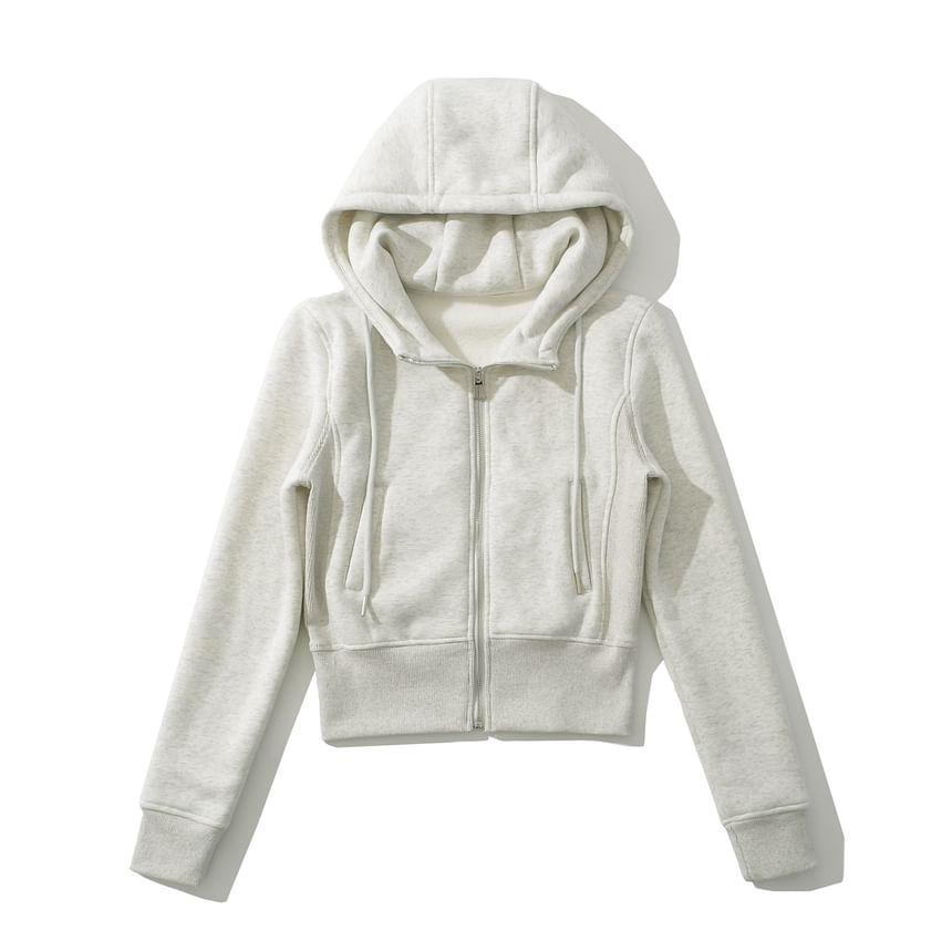 Drawstring Zip Hoodie Product Image