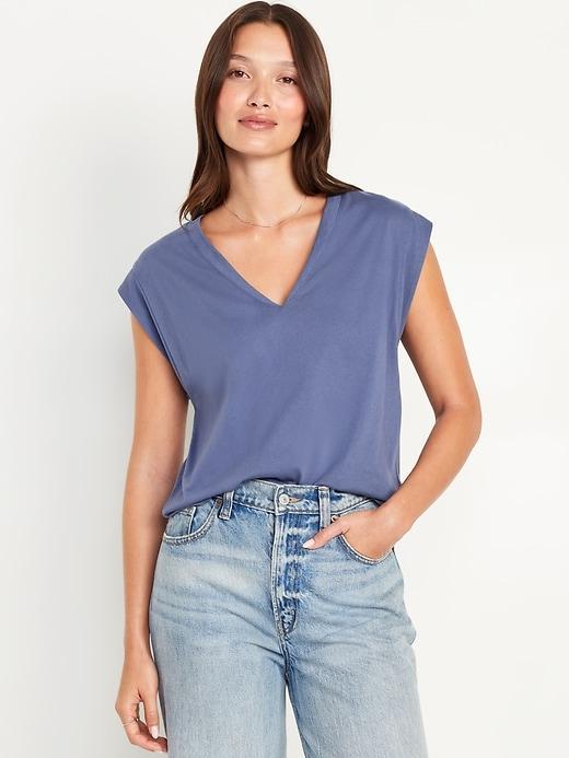 Sleeveless V-Neck Top Product Image