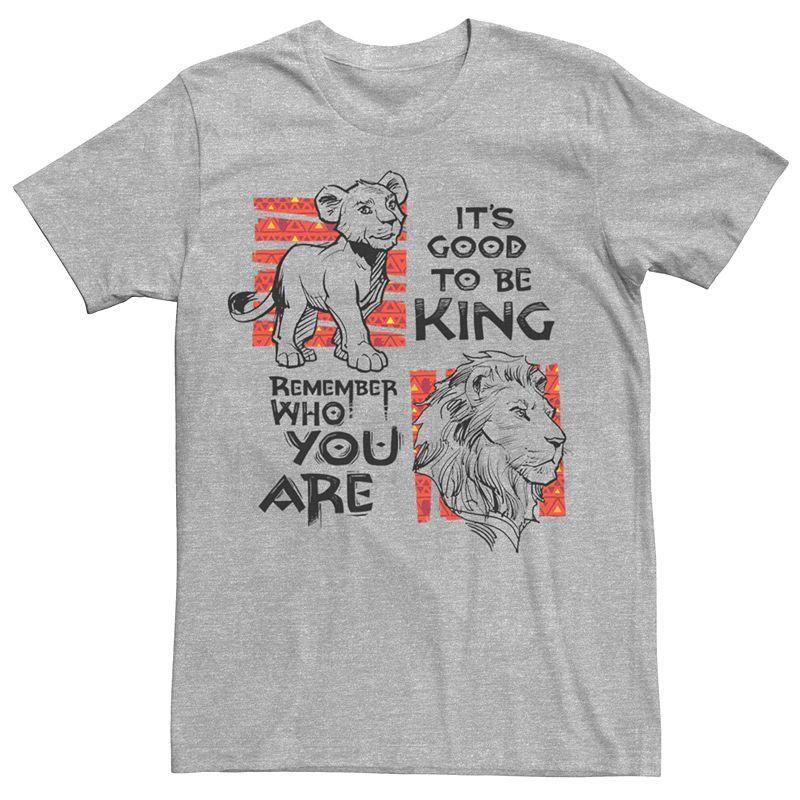 Mens Disney Lion King Good To Be King Short-Sleeve Tee Athletic Grey Product Image