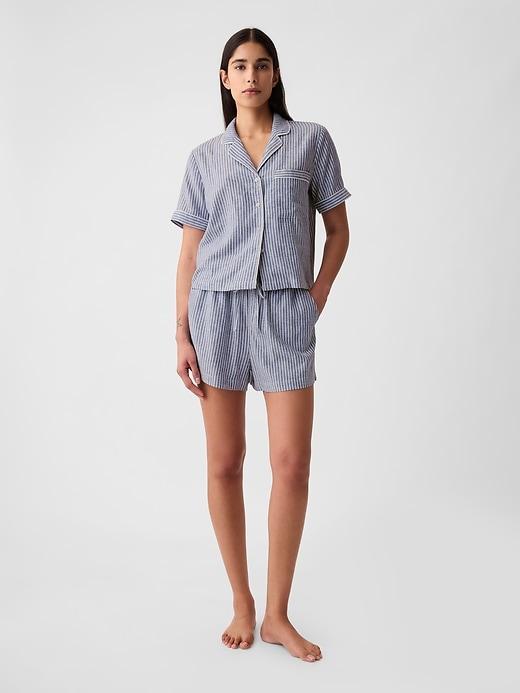 Linen-Blend PJ Shirt Product Image