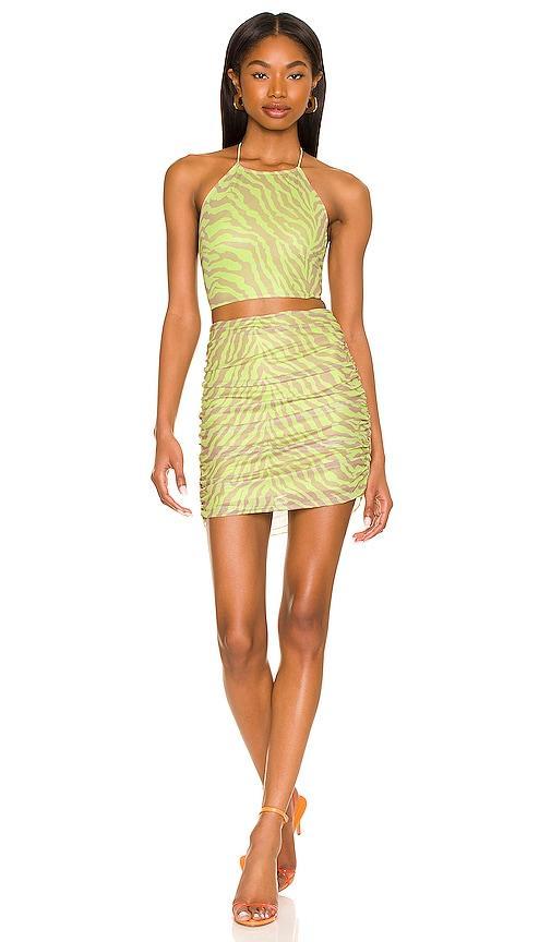 superdown Cierra Ruched Skirt Set Size XS, XXS. Product Image