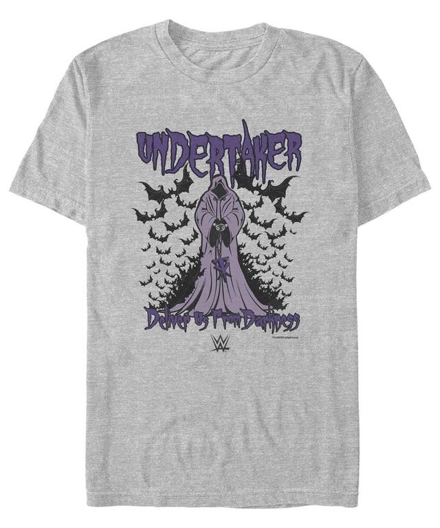 Mens WWE Undertaker Deliver Us From Darkness Logo Tee Athletic Grey Product Image