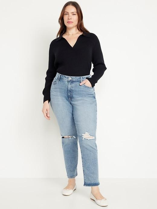 Curvy High-Waisted OG Straight Ankle Jeans Product Image