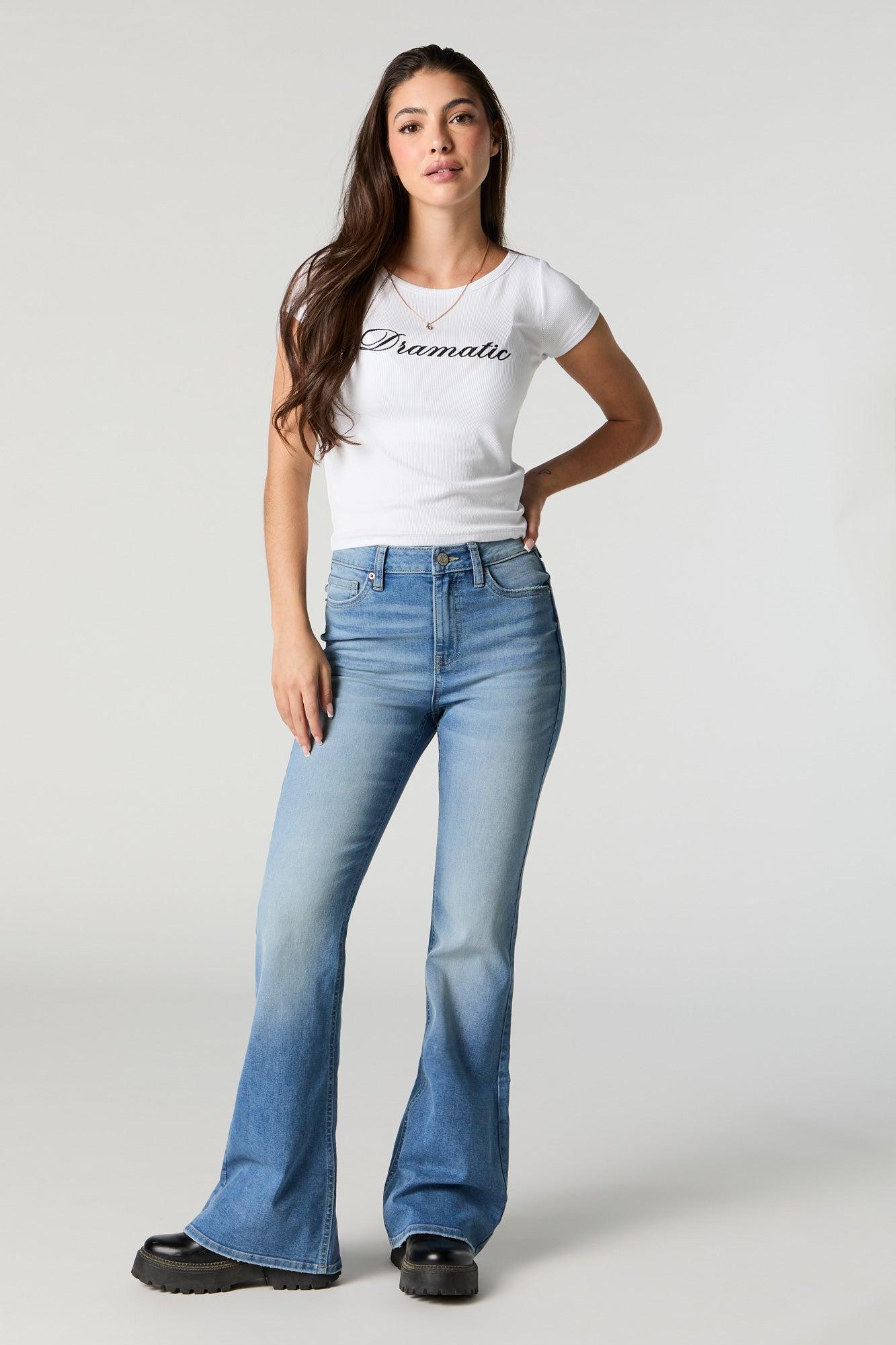 Austin Medium Vintage Wash High-Rise Flare Jean Female Product Image