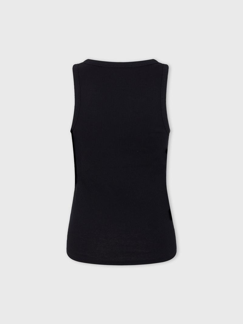 Black tank top with signature piercing Product Image