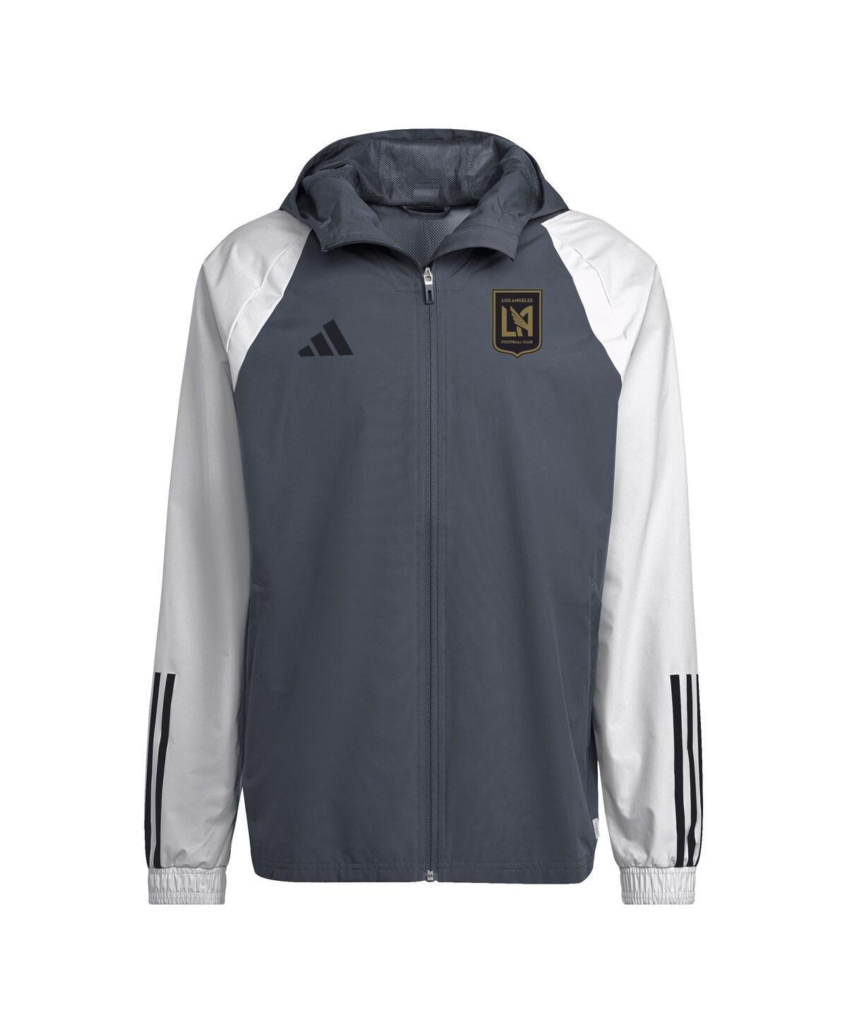 Mens adidas Gray LAFC 2024 All-Weather Raglan Full-Zip Jacket Product Image