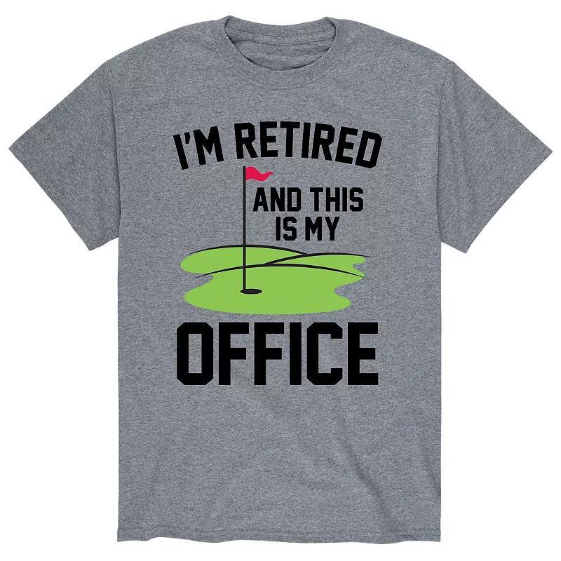 Big & Tall Golf Im Retired Golf Green Office Graphic Tee, Mens Product Image