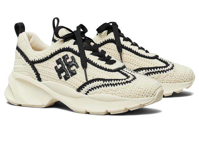 Tory Burch Good Luck Crochet Trainer (New Ivory/Perfect ) Women's Shoes Product Image