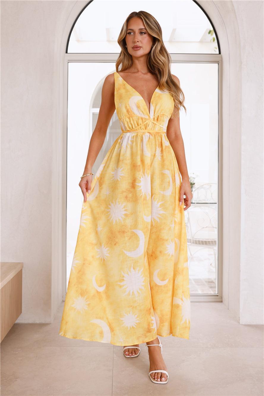 Blazing Sun Maxi Dress Yellow Product Image