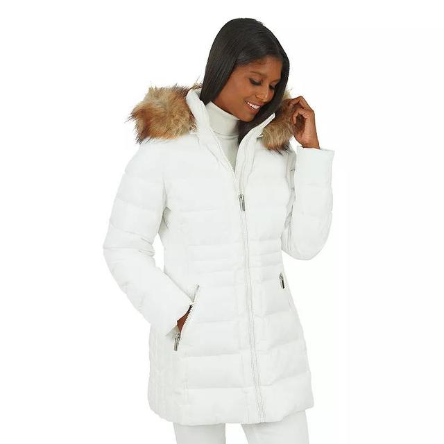 Womens Fleet Street Faux Fur Trimmed Hooded Puffer Coat Product Image