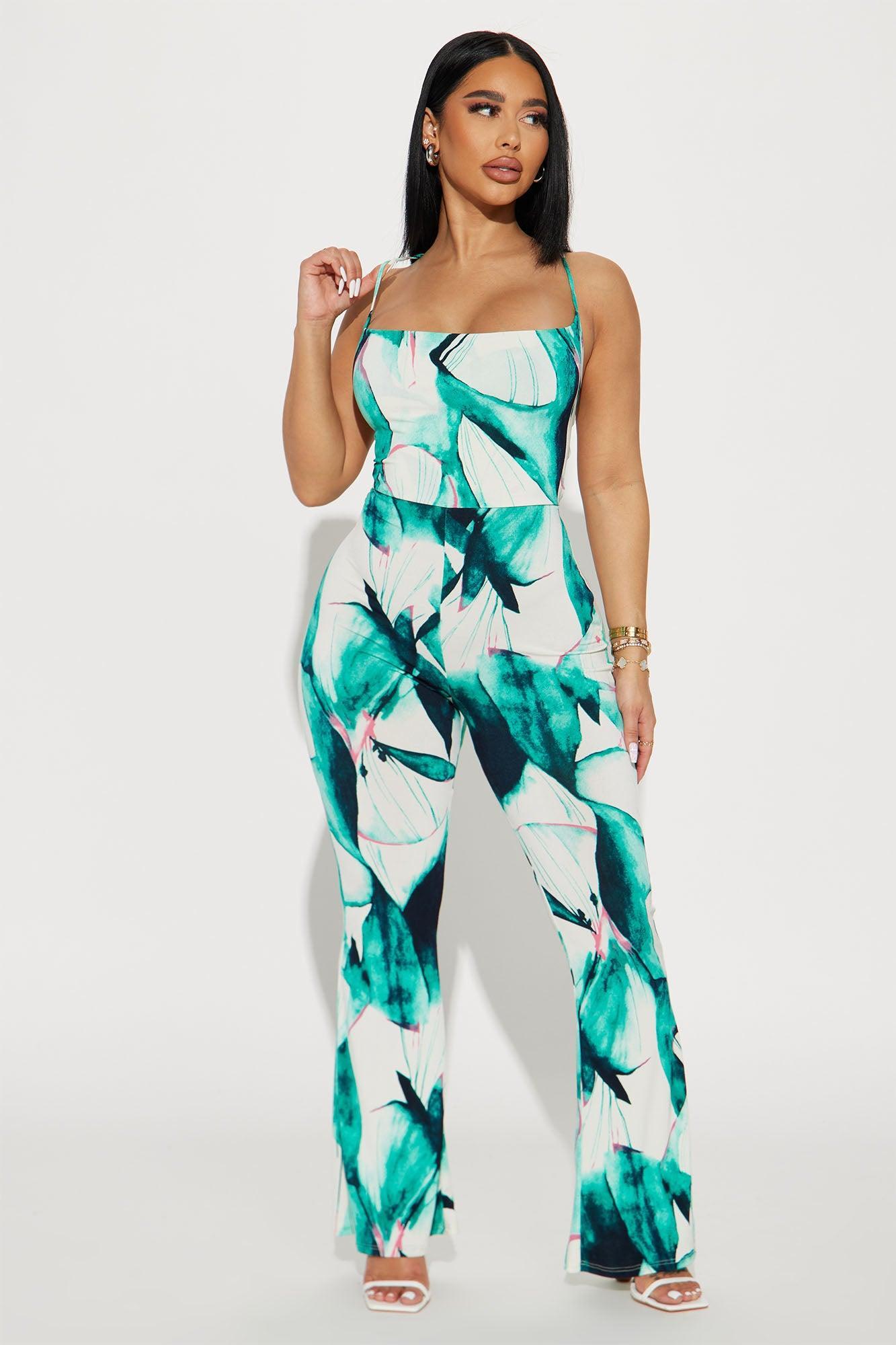 Costa Rica Jumpsuit - Green/combo Product Image