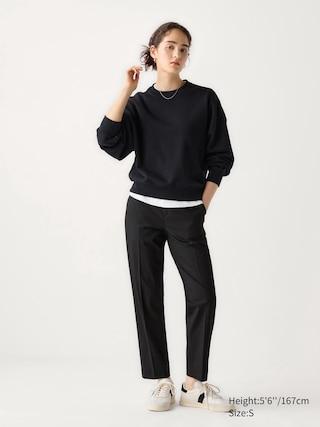 Womens Smart Ankle Pants 2-Way Stretch Black Small UNIQLO US Product Image