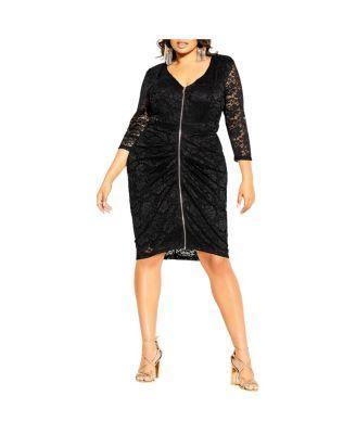 Plus Size Lacey Zip Dress Product Image