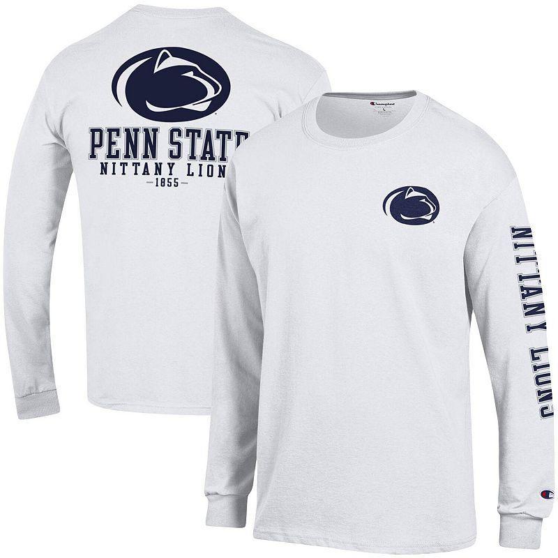 Mens Champion Penn State Nittany Lions Team Stack Long Sleeve T-Shirt Product Image