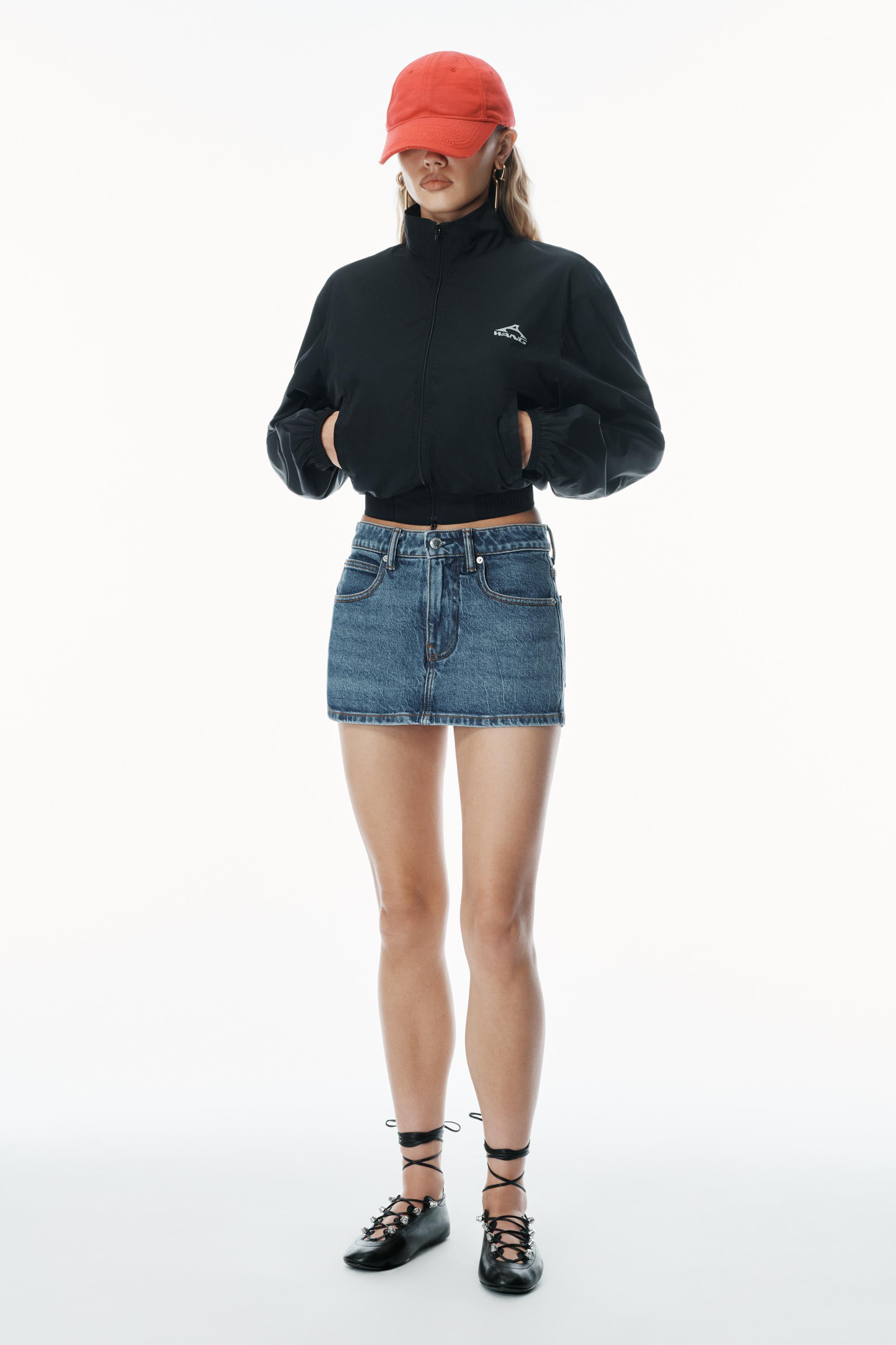 Comfort Stretch Denim Midi Skort Product Image