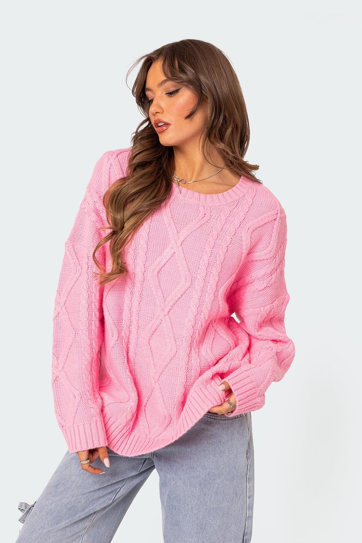 Kennedy Oversized Cable Knit Sweater Product Image