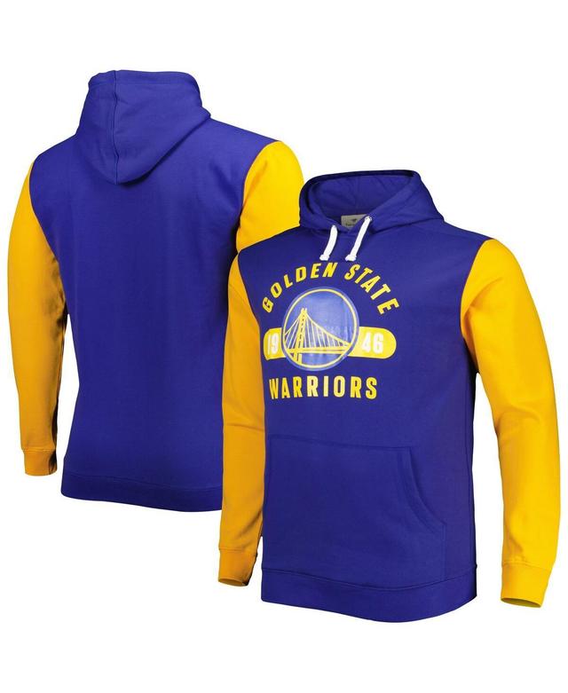 Mens Fanatics Branded Royal/Gold Golden State Warriors Big & Tall Bold Attack Pullover Hoodie Product Image