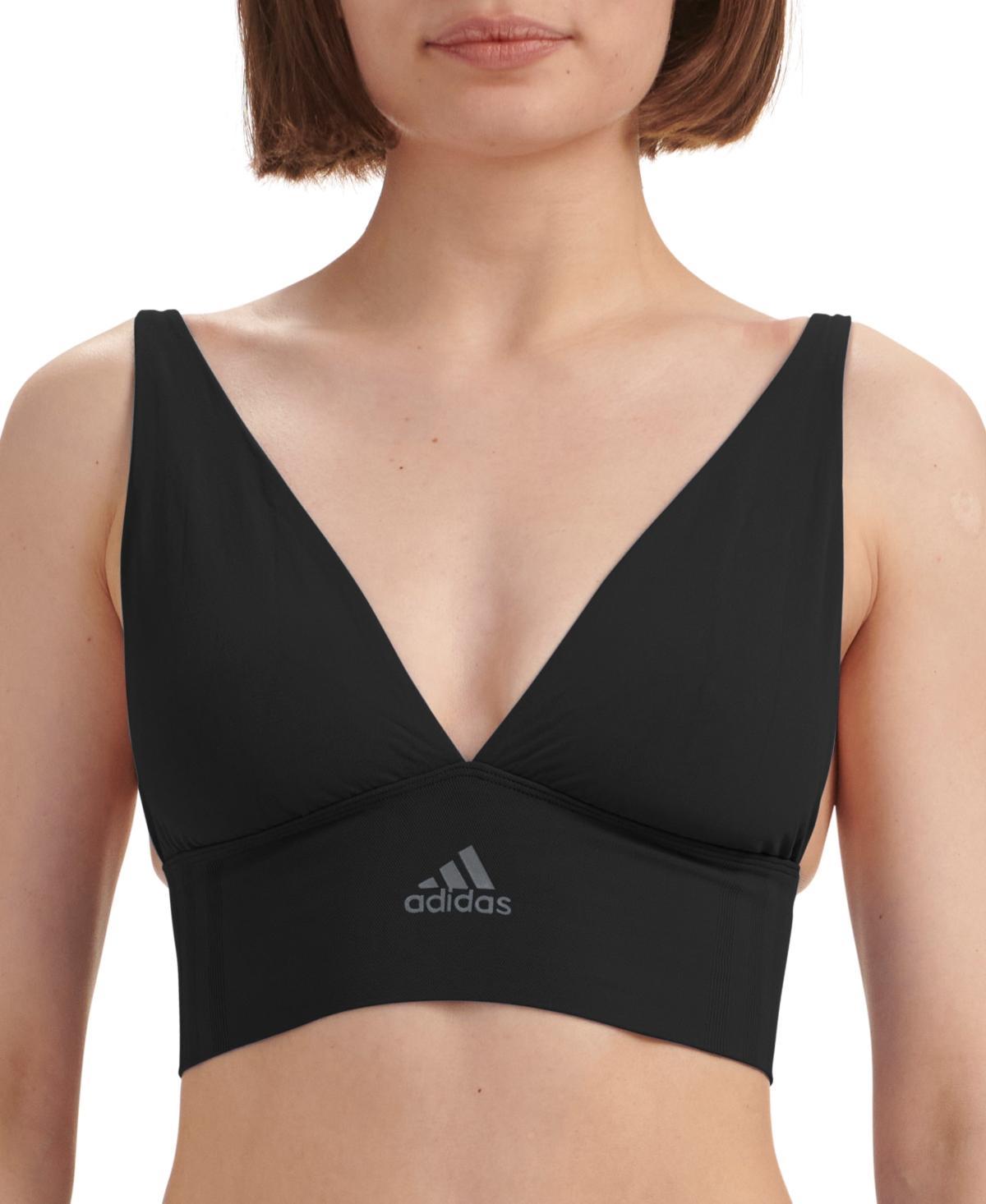 adidas Intimates Womens Longline Plunge Light Support Bra 4A7H69 Product Image