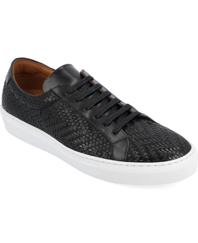 Taft Mens Woven Handcrafted Leather Low Top Lace-up Sneaker Product Image