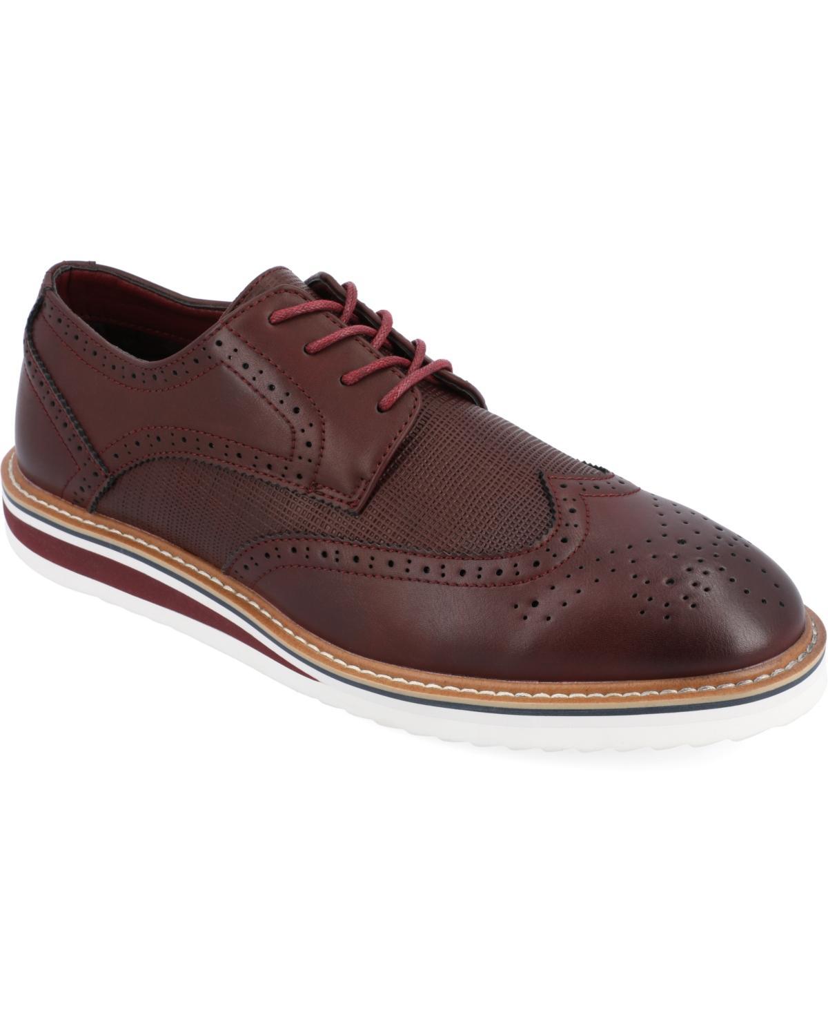 Vance Co. Warrick Mens Wingtip Derby Shoes Brown Product Image