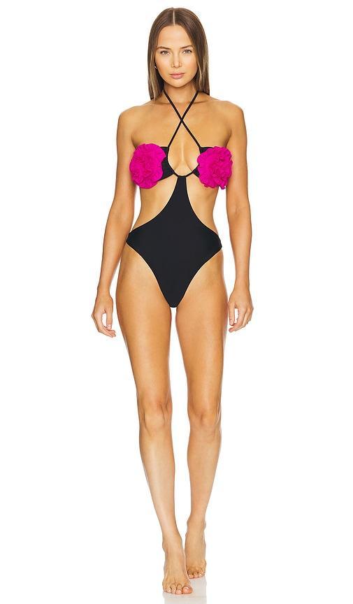 Lovers and Friends Eloise One Piece in Black & Magenta Product Image