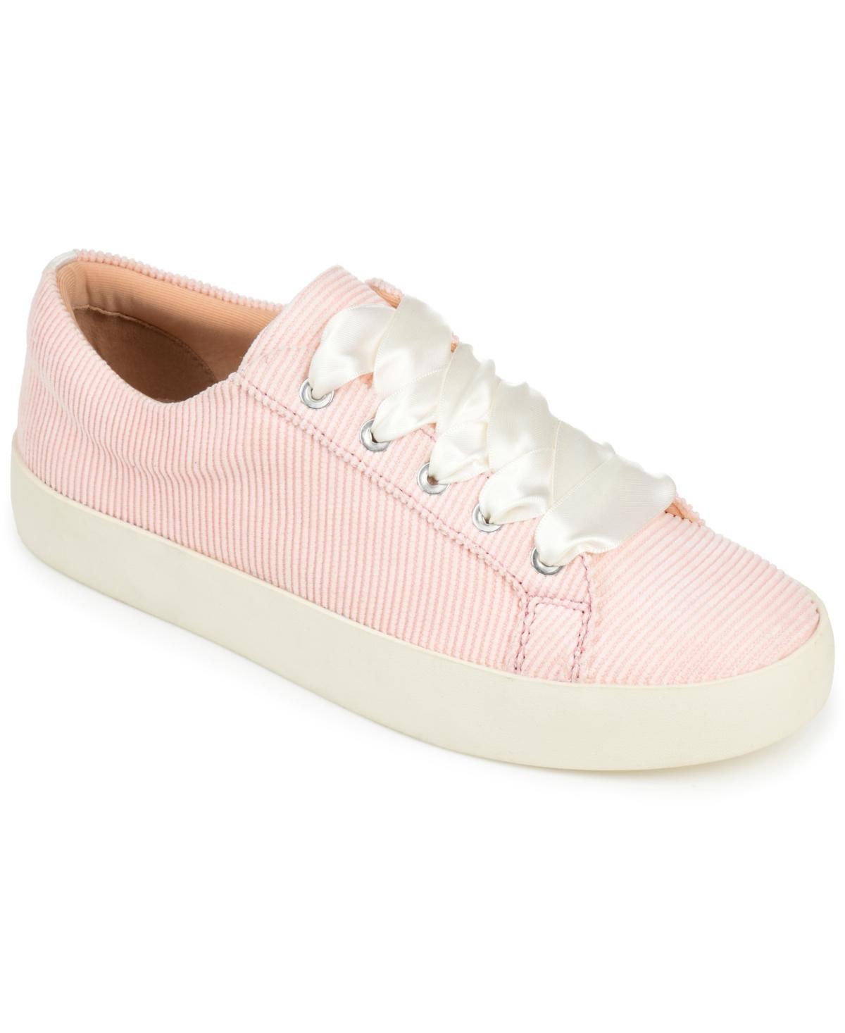 Journee Collection Womens Kinsley Corduroy Lace Up Sneakers Product Image