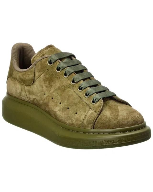 Oversized Suede Sneaker In Green Product Image