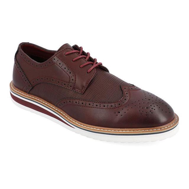 Vance Co. Warrick Mens Wingtip Derby Shoes Red Product Image