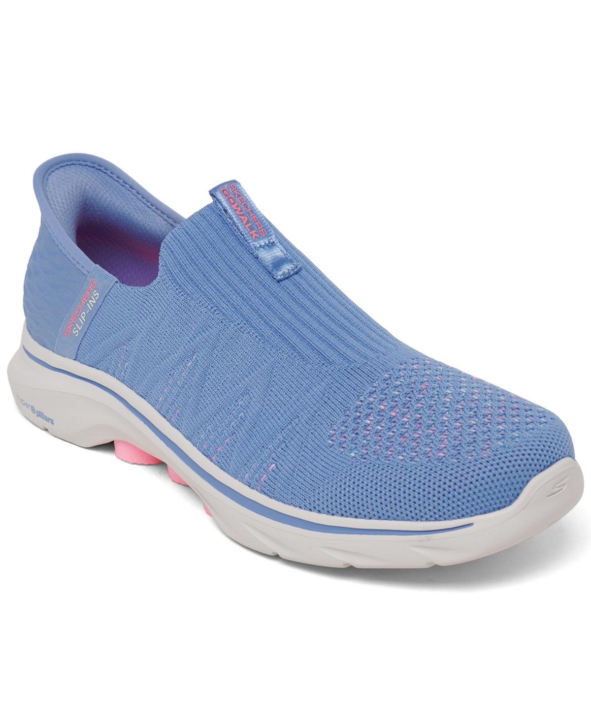 Skechers Womens Go Walk 7- City Lights Casual Walking Sneakers - Purple Product Image