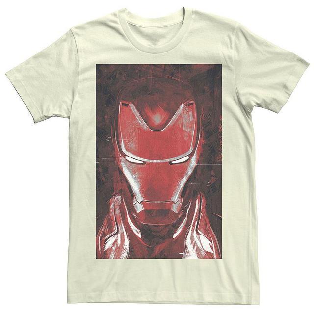 Mens Marvel Avengers Endgame Red Iron Man Portrait Graphic Tee Athletic Grey Product Image