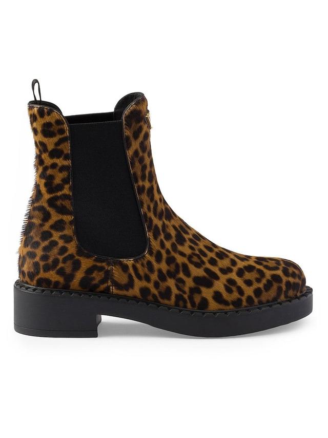 Womens Printed Leather Chelsea Boots Product Image