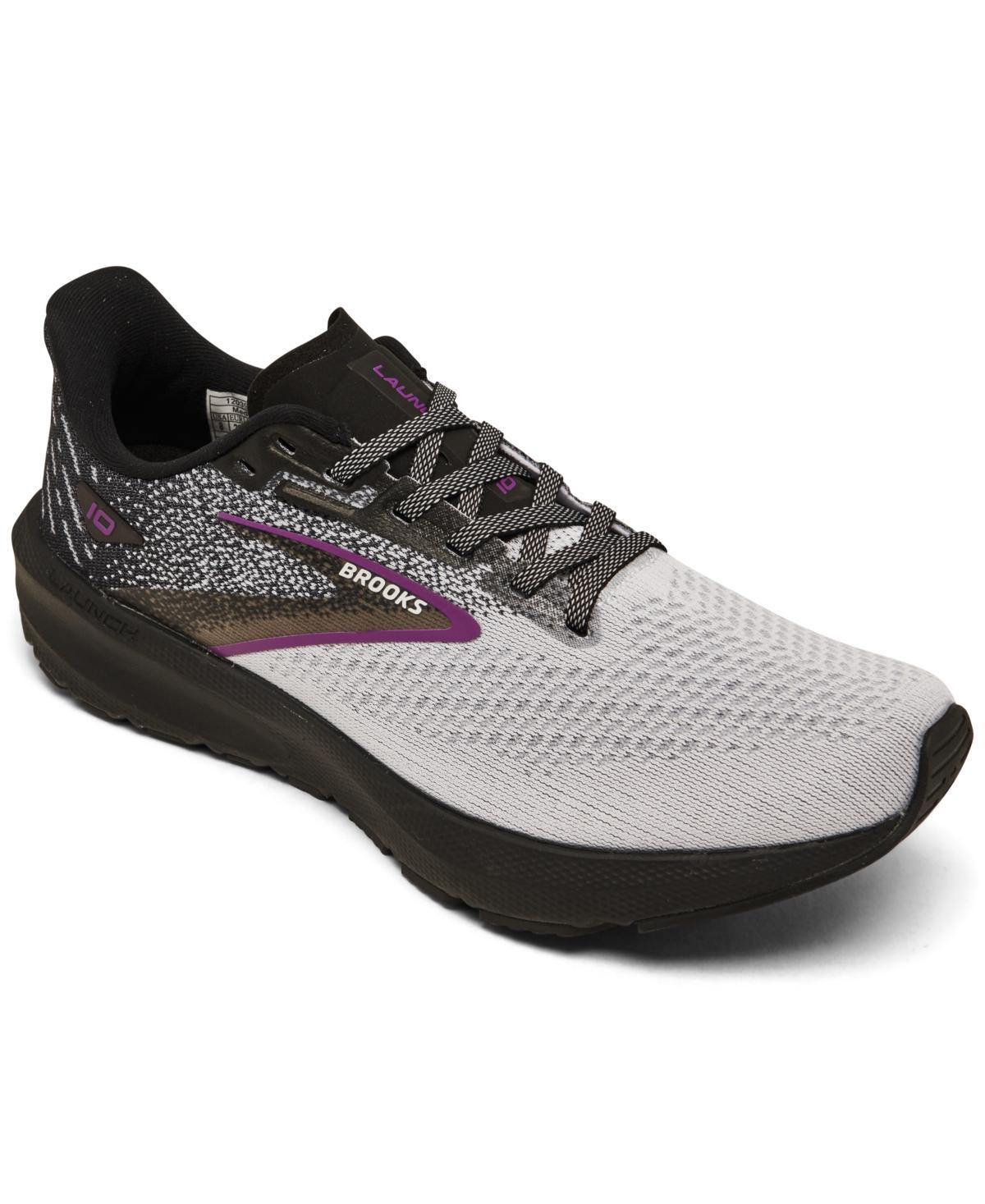 Brooks Launch 10 (Black/White/Violet) Women's Shoes Product Image